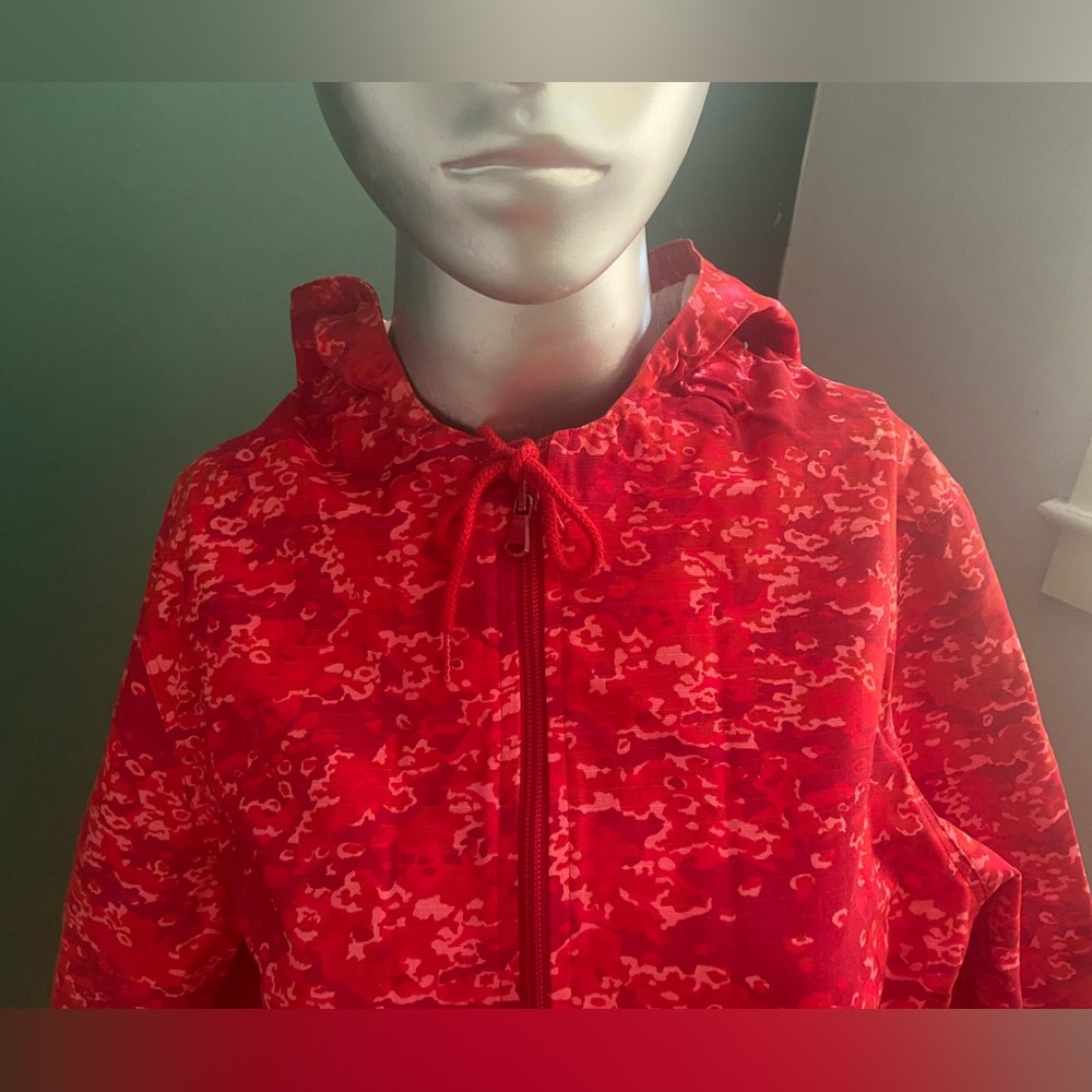 A.P. C. -CROPPED RED PRINT BOMBER- VINTAGE 90s/ FRENCH DESIGN